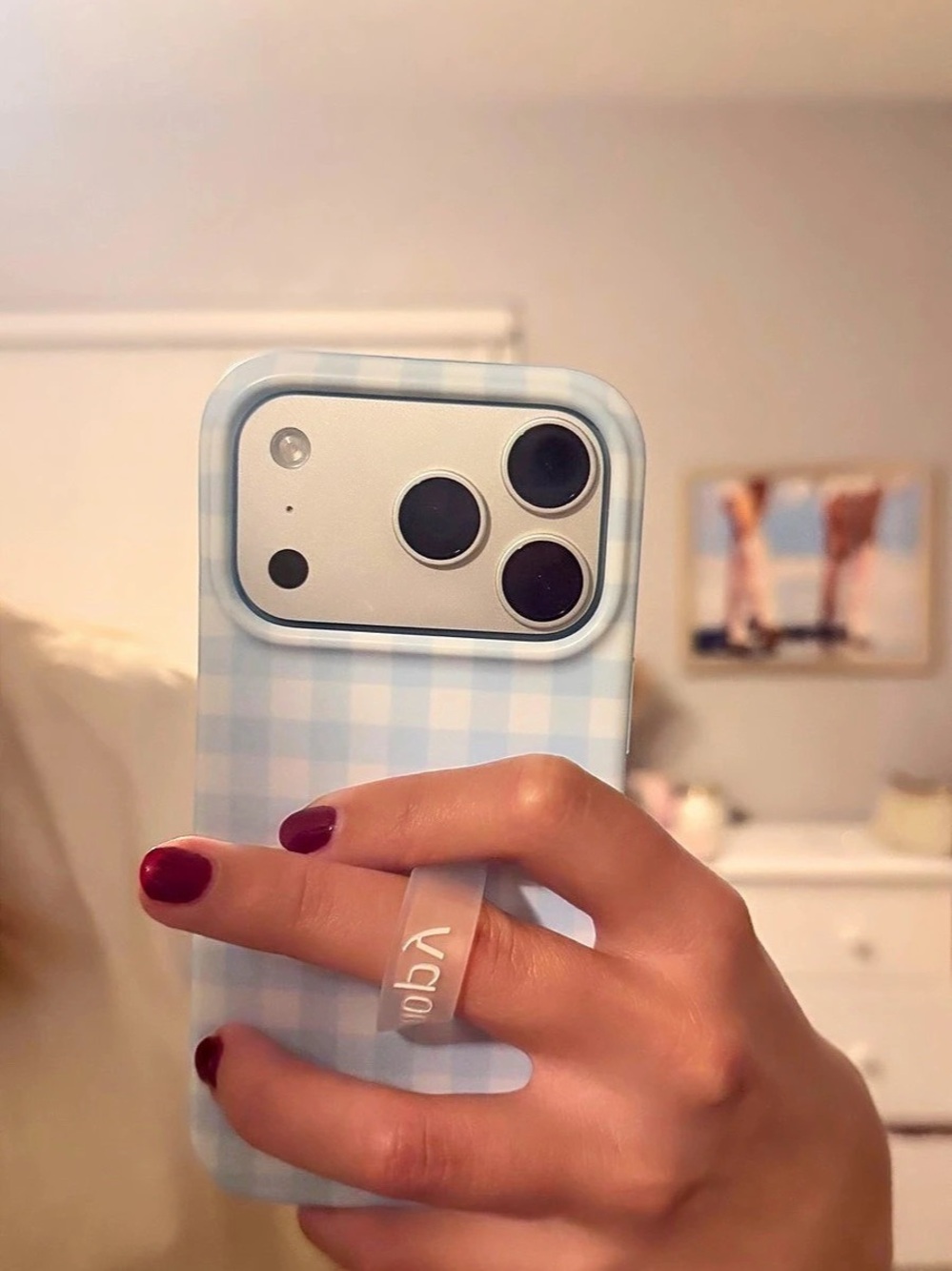 Loopy Checkered Blue & White Phone Case